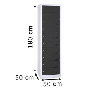 Produktbild für Schließfachschrank Lüllmann 526438, anthrazit