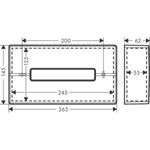Produktbild für Taschentuchbox hansgrohe Addstoris, 41774000, Kunststoff