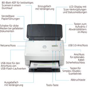 Produktbild für Scanner HP ScanJet Enterprise Flow 5000 s5, bis A4