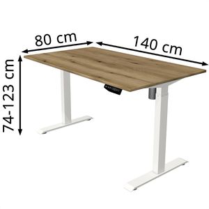 Produktbild für Schreibtisch Kerkmann Move 1, eiche / weiß