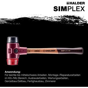 Produktbild für Schonhammer HALDER SIMPLEX, 3026.050, Kopf-Ø 50mm