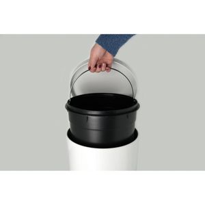 Produktbild für Mülleimer Helit H2403605, the silent, weiß