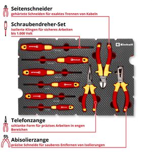 Produktbild für Werkzeugeinlage Einhell E-Case Elektriker-Werkzeuge, 370524