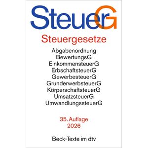 Produktbild für Gesetzbuch dtv Beck-Texte, Steuergesetze SteuerG