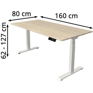Produktbild für Schreibtisch Kerkmann Move 1 stable, ahorn / weiß