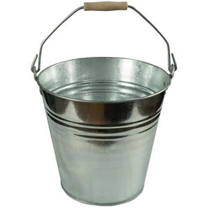 Ascheeimer HRB 667020, silber, mit Holzgriff