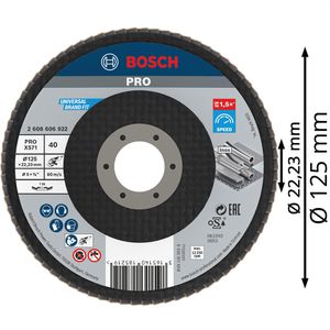 Produktbild für Fächerschleifscheibe Bosch PRO X571