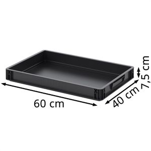 Produktbild für Eurobox AUER ESD EG 64/75 HG, schwarz, 15 Liter