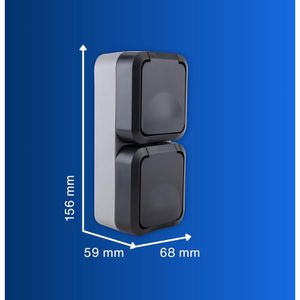Produktbild für Steckdose REV-Ritter AquaStorm, IP55, Aufputz