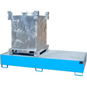 Produktbild für Auffangwanne BAUER AW 1000-2, blau, aus Stahl