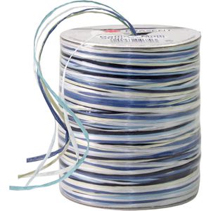 Geschenkband Präsent Raffia Multicolour, blau