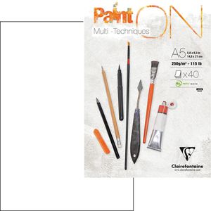 Produktbild für Zeichenblock Clairefontaine PaintON 96538C, A5