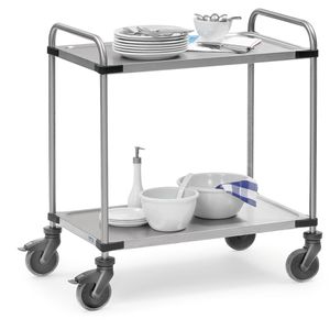 Produktbild für Servierwagen Fetra 5017, silber, aus Edelstahl
