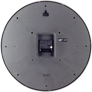 Produktbild für Wanduhr Eurotime 59990, Edelstahl, analog, Funkuhr