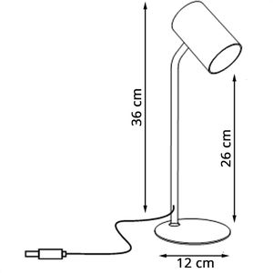 Produktbild für Tischlampe Unilux Katz, weiß mit LED