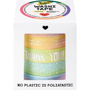 Produktbild für Washi-Tape Folia 26449 Hotfoil, mit Glanzeffekt, Rainbow