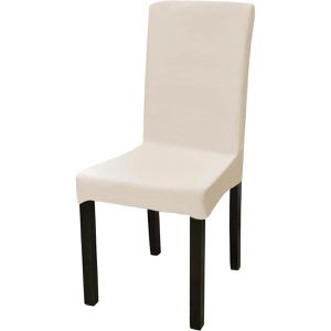 Produktbild für Stuhlhusse vidaXL 131421, elastisch, creme