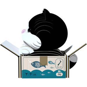 Produktbild für Puzzle Eugy 650089, 3D Tier-Puzzle, Tuxedo-Katze