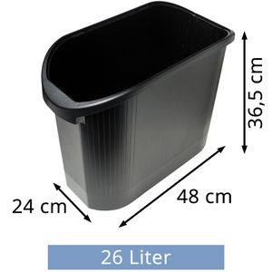 Produktbild für Papierkorb Exacompta 42714D, schwarz