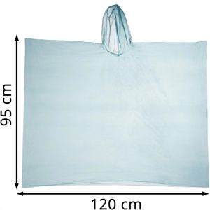 Produktbild für Regenponcho Relaxdays Länge 95 cm, Einweg, 10 Stück