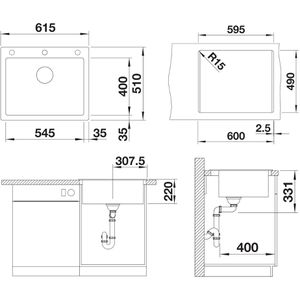 Produktbild für Spülbecken BLANCO PLEON S, schwarz