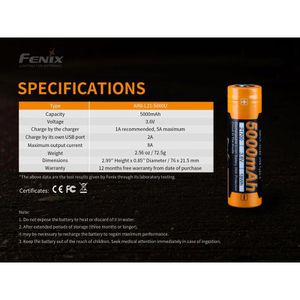 Produktbild für Akku Fenix ARB-L21-5000U, 3,6 V, 5000 mAh