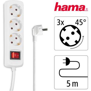 Produktbild für Steckdosenleiste Hama 108815, mit 5m Kabel