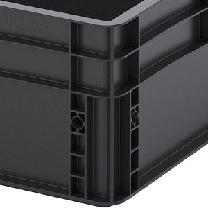 Produktbild für Eurobox AUER ESD EG 86/22 HG, schwarz, 87 Liter
