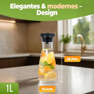 Produktbild für Karaffe Clidor Crystal Clear, mit Deckel