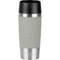 Isolierbecher Emsa Travel Mug Waves N2010800 360ml hält 4h warm, Edelstahl doppelwandig, puder-grau