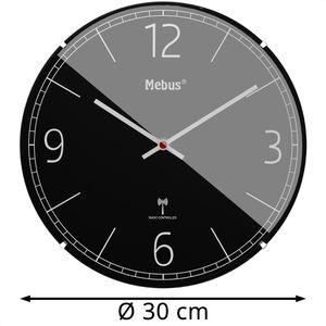 Produktbild für Wanduhr Mebus 12985, Kunststoff, analog, Funkuhr