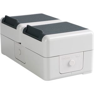 Produktbild für Steckdose Jung 8220 W, WG 800, IP44, Aufputz