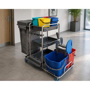 Produktbild für Reinigungswagen Böttcher-AG chrom King, Systemwagen