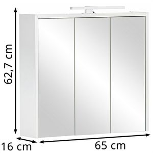 Produktbild für Spiegelschrank Schildmeyer Palermo 157491, weiß