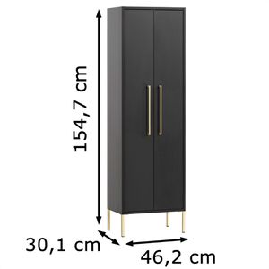 Produktbild für Badschrank Schildmeyer Sarah 152648, mit 4 Füßen, schwarz