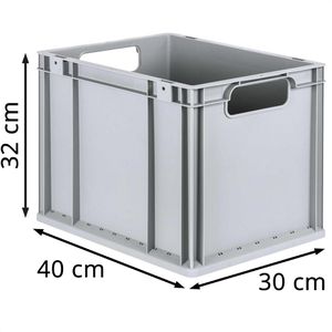 Produktbild für Eurobox Allit ProfiPlus EuroEco O432, grau, 28,5 Liter