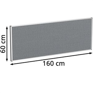 Produktbild für Tischtrennwand Geramöbel Pro, HW-80-SWS411606-RU, grau