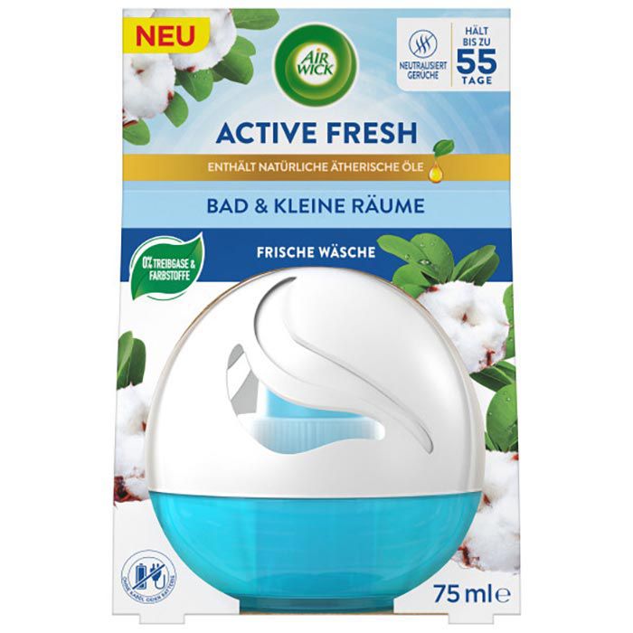 Airwick Raumduft Active Fresh, 75 ml, mit Docht, Bad & kleine