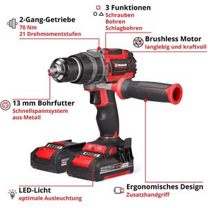 Produktbild für Akku-Schlagbohrschrauber Einhell-Professional TP-CD 18/70 Li-i
