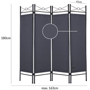 Produktbild für Paravent CASARIA Lucca, innen, 4-teilig