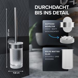 Produktbild für WC-Bürste ovimar Toilettenbürste Tranerodde, silber
