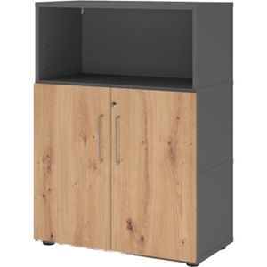 Kombischrank Hammerbacher FW38T2KG, asteiche / graphit