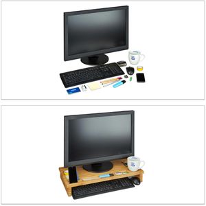 Produktbild für Monitorständer Relaxdays 10024201, Bambus
