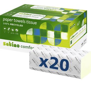 Produktbild für Papierhandtücher Satino Comfort 277210, grün