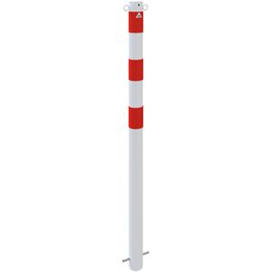 Produktbild für Absperrpfosten Schake 476B/2, 2 Ösen, rot/weiß, aus Metall