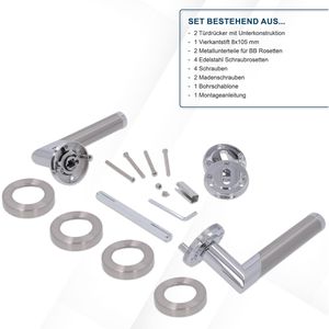 Produktbild für Drückergarnitur Alpertec Lissabon-R BB