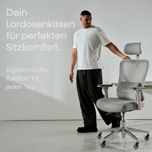 Produktbild für Rückenstütze CLOUVOU Lordosenkissen, aus Stoff, waschbar