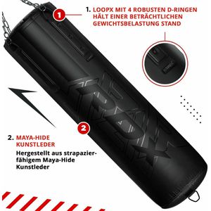 Produktbild für Boxsack RDX-Sports F6 Set, gefüllt mit Textilresten, 22 kg