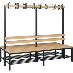 Umkleidebank CP-Möbel 8052-210, Sitzfläche Holz, 200 cm
