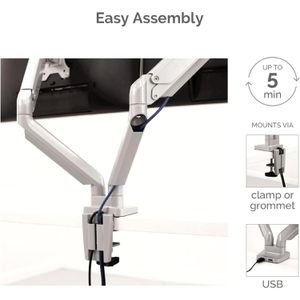 Produktbild für Monitorhalterung Fellowes Platinum, VESA 75x75 &amp; 100x100 mm